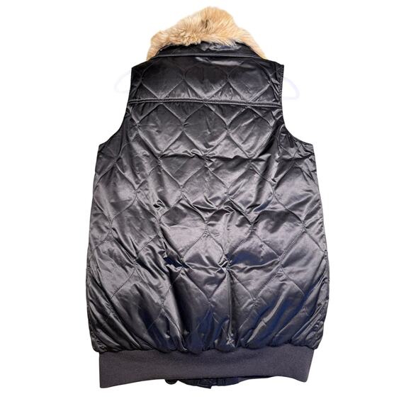 Ralph Lauren Down Vest Fur Trim Womens - size Small - Picture 2 of 10
